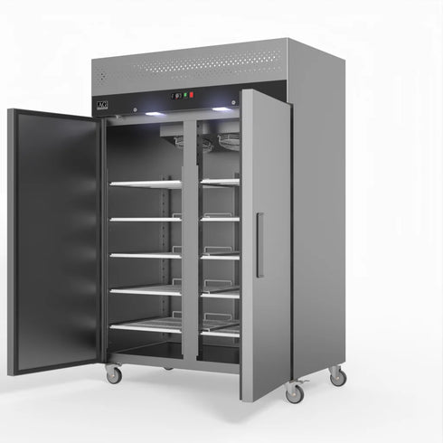 AG Upright Double Stainless Steel Door Freezer 1000L - GNX1000BT
